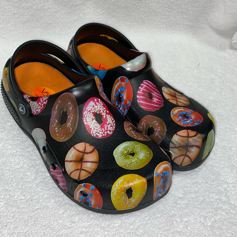 VANGELO Professional Slip Resistant Clog donut print m10 l 12